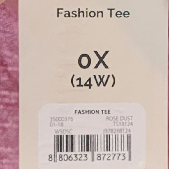 Terra and Sky Rose Dust Poly Rayon Cardi Lgth Fashion Tee Generous Fit Sz 0X 14W - Picture 12 of 16